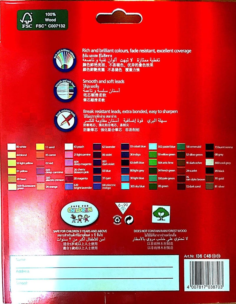 STAEDTLER Luna Colouring Pencils 48col - Image 4